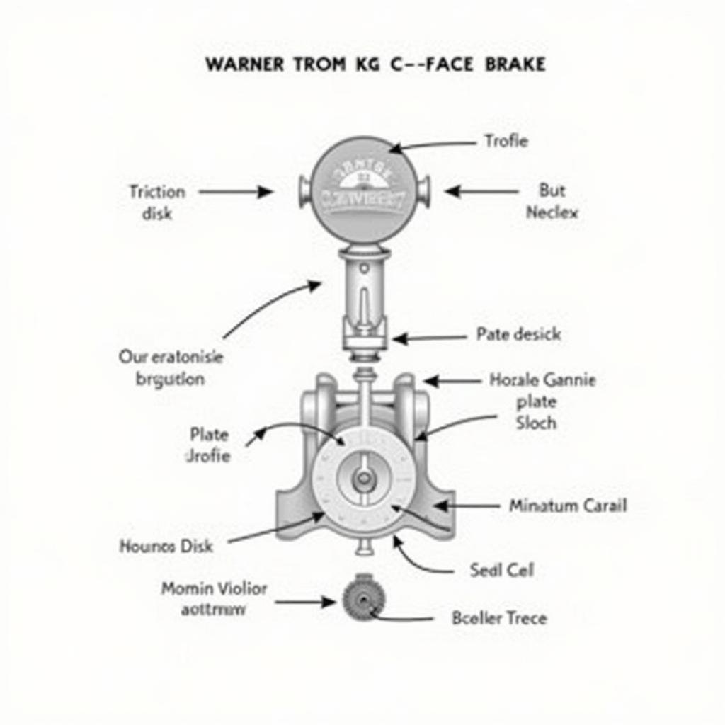 Warner Double C-Face Brake Components Diagram