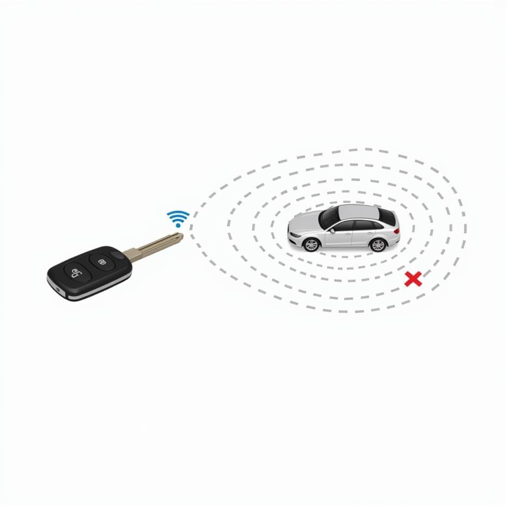 Weak Key Fob Signal Illustration