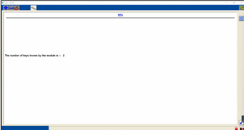 The number of key known by the module is :-2