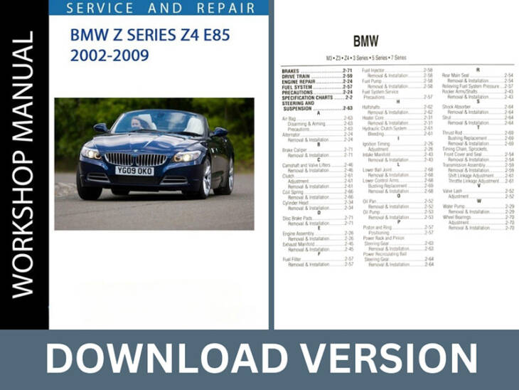 BMW Z4 Workshop Service Repair Manuals