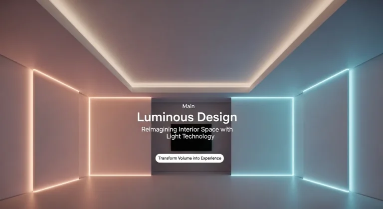 Luminous Design: The re-design of the contemporary interior volume by the Lit up Light Technology.