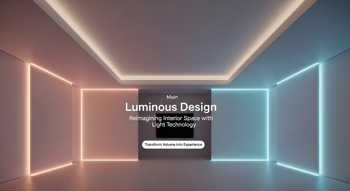 Luminous Design: The re-design of the contemporary interior volume by the Lit up Light Technology.