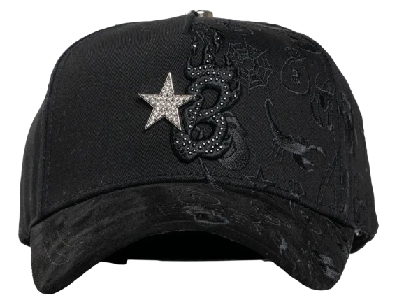 Barbas-Hats-B-Star-Graffiti-black-snapback-cap.png Barbas Hats B-Star Graffiti black snapback cap - Image 1
